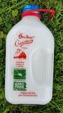 1/2 Gallon 98.5% Fat Free Milk in Glass Bottle
