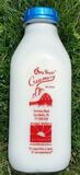 Quart 98.5% Fat Free Milk in Glass Bottle