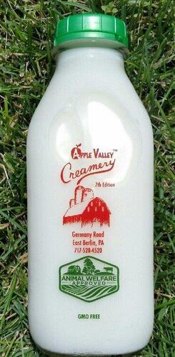 Quart Skim Milk in Glass Bottle